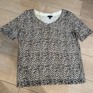 TALBOTS DAMEN KURZARM PULLOVER MEDIUM PETITE CHEETAH - Bild 1 von 8