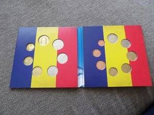 Andorra 2013 last dinar set and new 2014 year euro coin set in folder - Picture 1 of 24