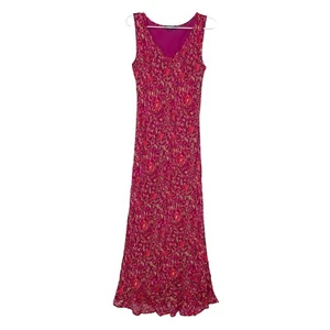 Vintage Karen Kane Lifestyle Maxi Dress Medium Artsy Floral Sleeveless Rayon - Picture 1 of 10