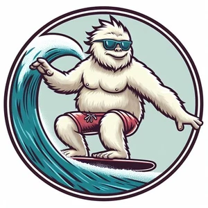 Funny Yeti Decal,  Waterproof Vinyl Sticker, UV resistant Decal - Picture 1 of 12