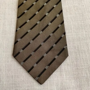 BUGATCHI Uomo 100% Silk Geometric Graphic Neck Tie Made In Italy - Picture 1 of 9