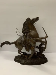 Antique Guillaume Coustou, Cheval de Marly Bronze Sculpture signature inscribed - Picture 1 of 12