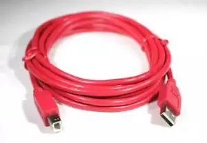 USB 2.0 Cable Red A to B 10FT Excellent for Important Cables Designed in USA - Picture 1 of 1