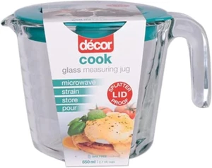 Decor Cook Glass Measuring Jug with Lid, 650Ml, Clear - Picture 1 of 12