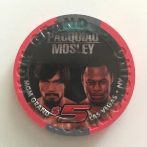 Manny Pacquiao Shane Mosley $5 MGM Grand Casino Chip 5/7/2011 - Picture 1 of 12