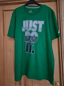 NIKE 'Just do it' T Shirt - Green - XL - Excellent Condition - Picture 1 of 3