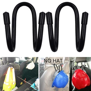2 Auto Autositz Kopfstütze Rack Hanger Bag Organizer Schutzhelm Haken Helmhalter - Bild 1 von 10