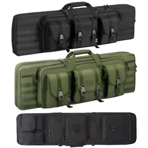 Tactical Double Rifle Bag Gun Range Padded Soft Carbine Backpack Carry Case - Picture 1 of 26