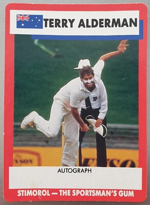 1990/91 Stimorol Australian Cricket Terry Alderman Card #5 - image 1 of 2