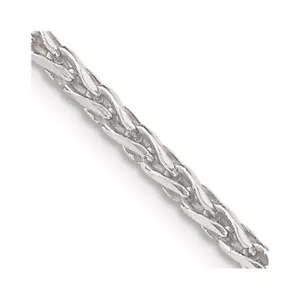 Sterling Silver 2.85mm Diamond-cut Round Spiga Chain 18 "Necklace For Women - Picture 1 of 3