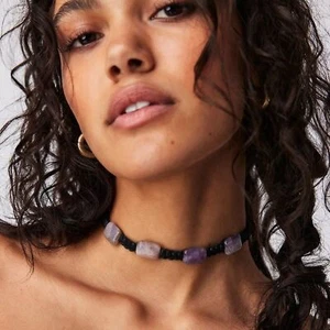 FREE PEOPLE Sweet Carolina Choker In Amethyst NWT - Picture 1 of 6