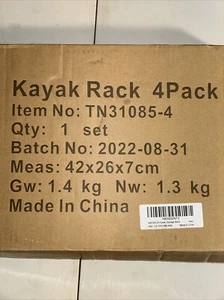 WALMANN Kayak Storage Rack, Wall Mount Kayak Hooks for Garage Utility Storage - Picture 1 of 3