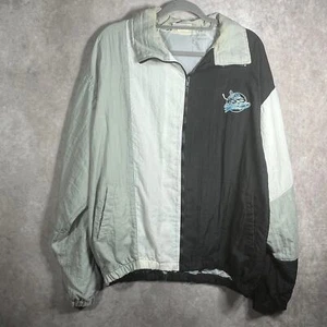 Vintage Huntsville Channel Cats Jacket Mens XL Gray Black 90s Hartwell Sports - Picture 1 of 9