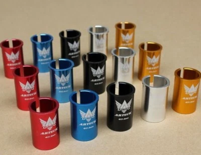 Adaptador de cuña de tubo de asiento para bicicleta de montaña de carretera de 30,8 mm a 27,2 mm Foto 1 de 4