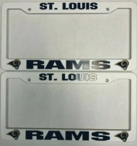 NFL St. Louis Rams Plastic License Plate Frame SET OF 2 - Picture 1 of 1