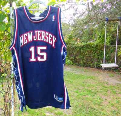 Camiseta Reebok Auténtica NBA New Jersey Nets Vince Carter 15 Para Hombre TALLA 50 Foto 1 de 4
