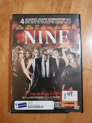 Nine DVD 2009 Musical Movie Daniel Day-Lewis Pre-Viewed - Image 1 of 4