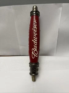 Classic Budweiser Tap Handle Red And White 11 1/2 inches in length. - Picture 1 of 7