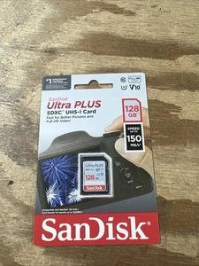 Carte SD SanDisk Ultra PLUS SDXC UHS-I 128 Go SDSDUWC-128G-AT6IN - Photo 1 sur 4