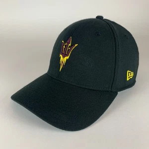 Arizona State Sun Devils NCAA Negro New Era 39Thirty Elastizado Ajustado Sombrero Para Hombres M/L - Imagen 1 de 5