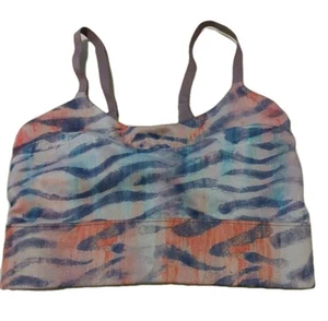 Free People FP Movement Sports Bra Women’s M  Multicolor Tiger Print Reversible - Picture 1 of 2