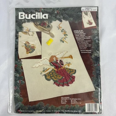 Bucilla Counted Cross Stitch Kit 14 X 44 833191 Angels Of Christmas Table Runner - Image 1 of 3