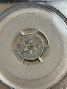 PCGS VG10 1851 THREE CENT SILVER AFFORDABLE TYPE COIN - Picture 1 of 3