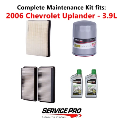 2006 Chevrolet Uplander 3.9L Complete Air, Oil & Cabin Filter Kit (5W-30) - Image 1 of 4