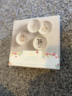 Pier 1 Imports Speckled Egg Appetizer Plates, Set of 4, Easter Theme - Image 1 of 4