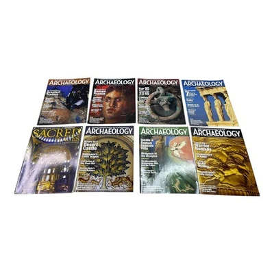 Archeology Magazine 2015 & 2016 mix lot of 8 Issues - pre-owned, very good - Image 1 of 3