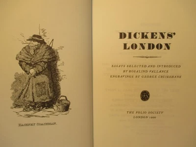 DICKENS' LONDON by C DICKENS illus CRUIKSHANK Folio Society 2009 hc + slipcase - Image 1 of 4