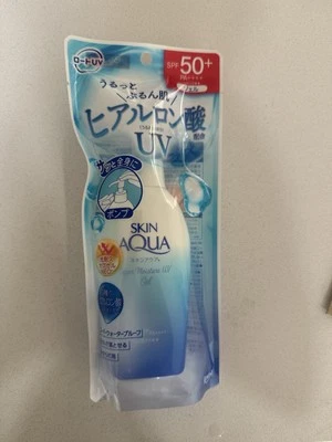 ROHTO *UK DISPATCH* Skin Aqua Super Moisture Gel Pump Sunscreen SPF 50+/PA++++ (140g)