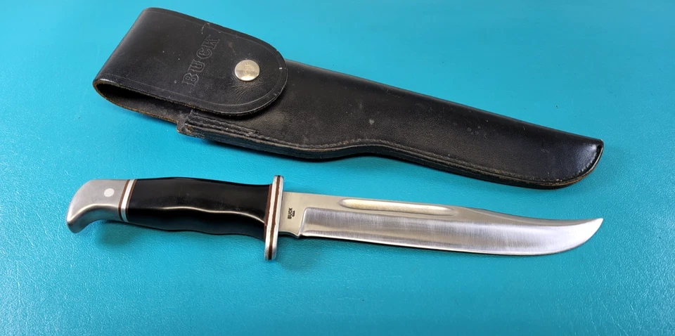Vintage Buck 120 General Hunting Knife Pre Code + Sheath c. 1967-1972  TR628 - Image 1 of 4
