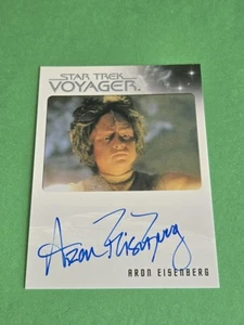 ARON EISENBERG - RITTENHOUSE THE QUOTABLE STAR TREK VOYAGER AUTOGRAPH - Picture 1 of 2