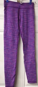 Ivivva By Lululemon Leggings Multistripe Purple Size 14 Girls Length 29” - Picture 1 of 4