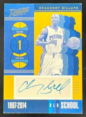 2017-18 Prestige Old School Signatures Gold #OS-CBP Chauncey Billups Auto /10 - Image 1 of 2
