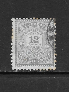 ARGENTINIEN SCOTT 45 GEBRAUCHT FEIN - 1882 12c ULTRA AUSGABE - Bild 1 von 2