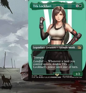 Tifa Lockhart Commander Deck Landfall Ramp MTG Magic EDH Final Fantasy Green Alt - Picture 1 of 13