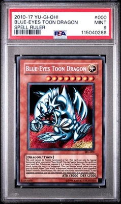 2010 Yu-Gi-Oh! Blue-Eyes Toon Dragon Spell Ruler SRL Reprint Secret Rare PSA 9 - Image 1 of 2
