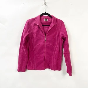Spyder Long Sleeve Full Zip Fleece Jacket High Neck Pink Women's Size 10 Winter - Picture 1 of 9