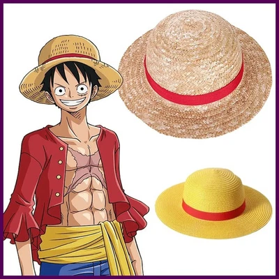 Sombrero de Paja Luffy Anime Cosplay utilería sombrero juego de rol rendimiento verano playa... Foto 1 de 4
