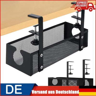 Kabelmanagement Kabelhalter Kabelkorb Kabelkanal Unter Schreibtisch Organizer - Bild 1 von 4