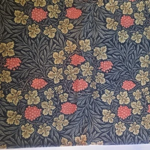 A Morris Garden Vine Berries Cotton Fabric 1 Yard X 45" Moda Barbara Brackman - Picture 1 of 7