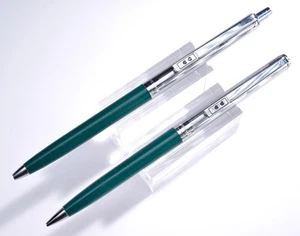 Vintage Paper Mate Double Heart Slim Profile Hunter Green Pen-Pencil Set USA #82 - Bild 1 von 3