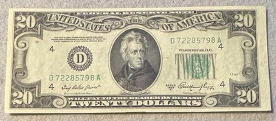 FR 2060-D $20 1950 A Federal Reserve Note US -Cleveland District - Image 1 of 2