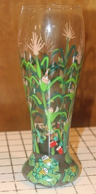 Vaso LOLITA PILSNER 22 OZ Cerveza Jardín Vidrio Pintado a Mano Foto 1 de 4