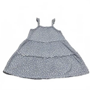 Rabbit & Bear Organic  Girls Sz 6 Baby Blue Flower Print  Dress Floral Tiered - Picture 1 of 9