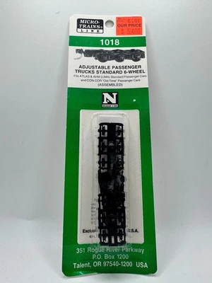 Micro train adjustable passenger trucks standard six wheel #1018 - Image 1 of 2