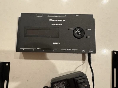 Crestron HD-MD4X2-4K-E Digital Switcher with power adapter - Image 1 of 3
