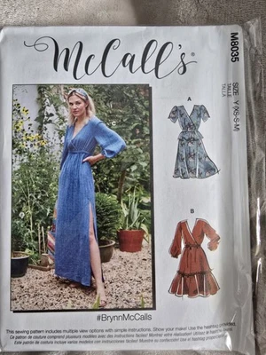 McCall's Sewing Pattern 8035 for Women Sizes XS-M Dresses, pants, jumpsuit New - Image 1 of 2